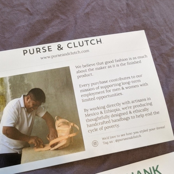 Purse and Clutch handmade leather bag - Picture 7 of 7